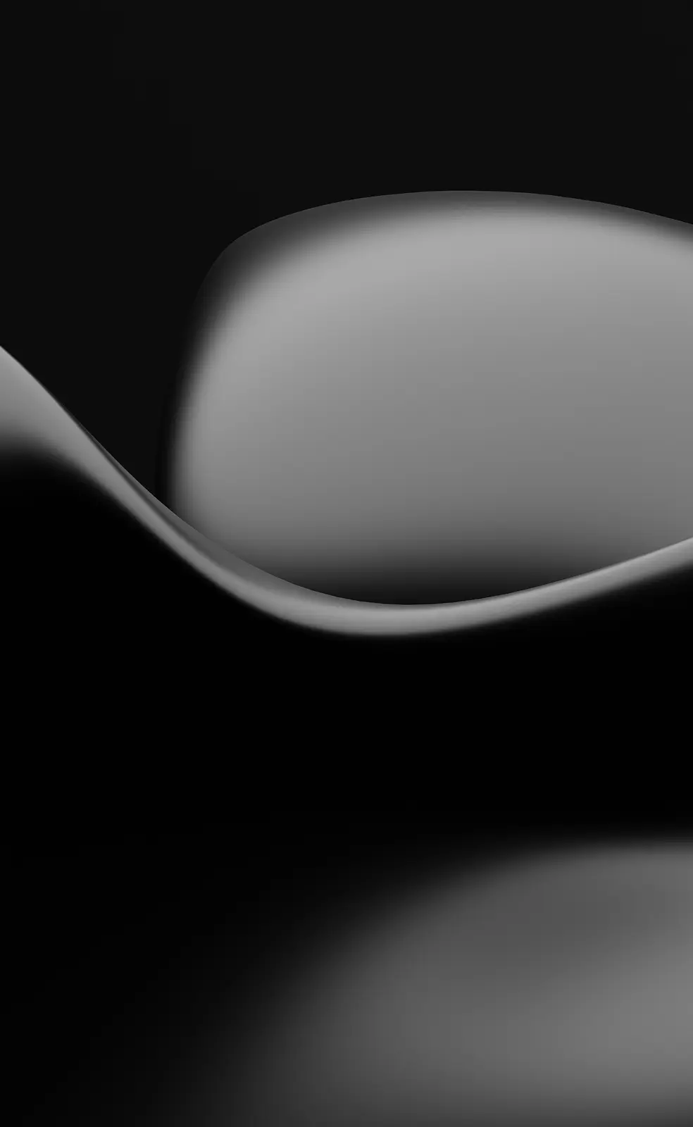 Abstract dark curved form