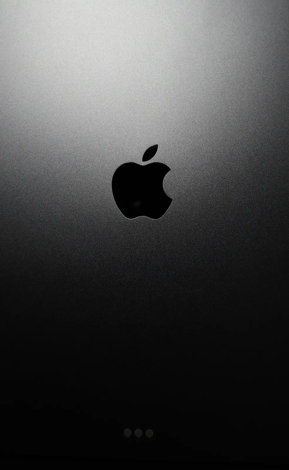 Apple logo on the back of a device